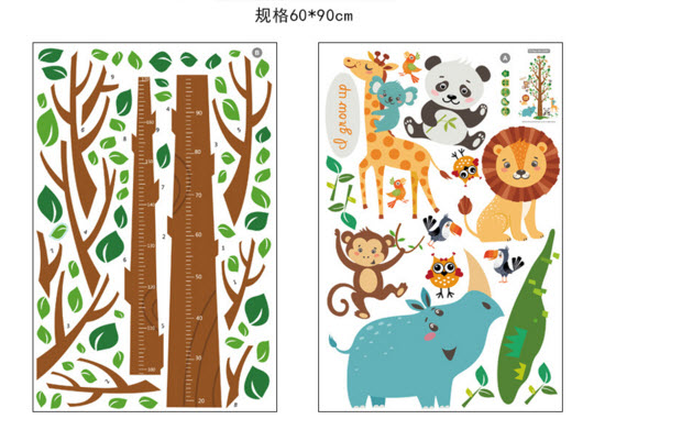 Decal thước đo vườn thú to